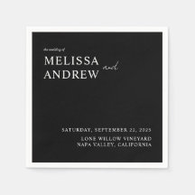 エレガント白黒ミニマ結婚リスト