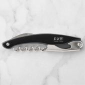 エレガント白黒ミニマ結婚リスト ソムリエナイフ (裏面)