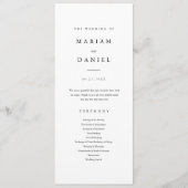 エレガント白黒ミニマ結婚リスト プログラム (正面)