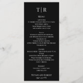 エレガント白黒ミニマ結婚リスト メニュー (正面)