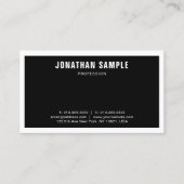エレガント白黒モダンお洒落プロフェッショナル 名刺 (正面)