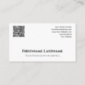 エレガント白黒モダン抽象芸術形状 名刺 (裏面)