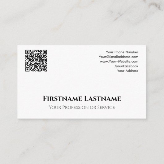 エレガント白黒モダン抽象芸術形状 名刺 (裏面)