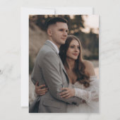 エレガント白黒モノグラム写結婚真 セーブザデート (裏面)