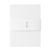 エレガント白黒モノグラム書結婚道 招待状ベリーバンド (裏面例)