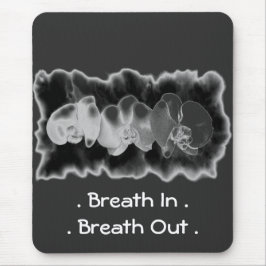 エレガント白黒ラン水絵を描色 マウスパッド