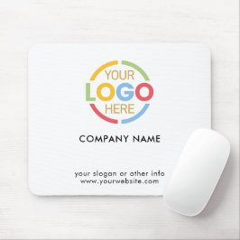 エレガント白黒会社のロゴブランド マウスパッド