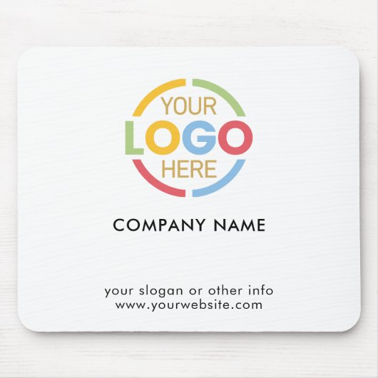 エレガント白黒会社のロゴブランド マウスパッド (正面)