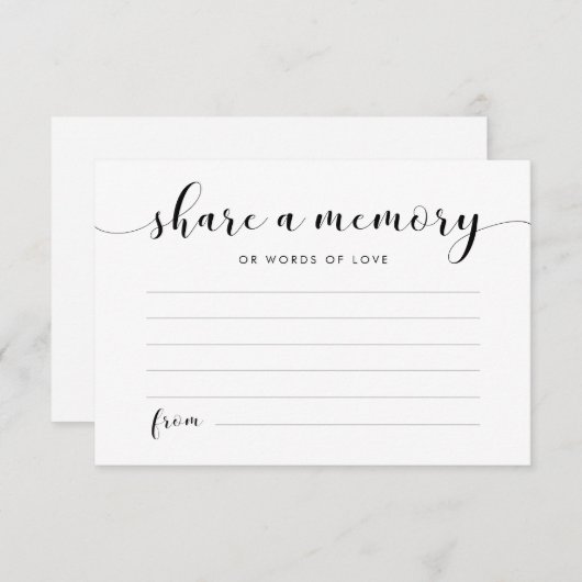 エレガント白黒共有メモリNote Card ノートカード (正面/裏面)