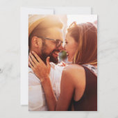 エレガント白黒写真ウェディング日付の保存 (裏面)