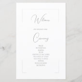 エレガント白黒写真コラージュ結婚式 プログラム (裏面)