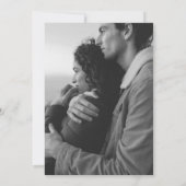 エレガント白黒写真シンプルモダン結婚の 招待状 (裏面)