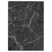 エレガント白黒大理石パタパーソナライズされたーン クリップボード (裏面)