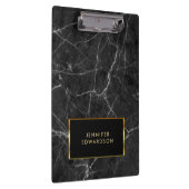 エレガント白黒大理石パターンプロフェッショナル クリップボード (右)