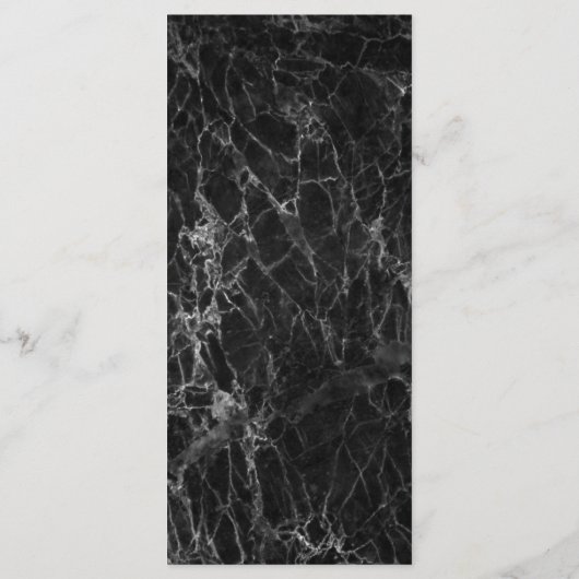 エレガント白黒大理石フェイク金箔スクリプト メニュー (裏面)