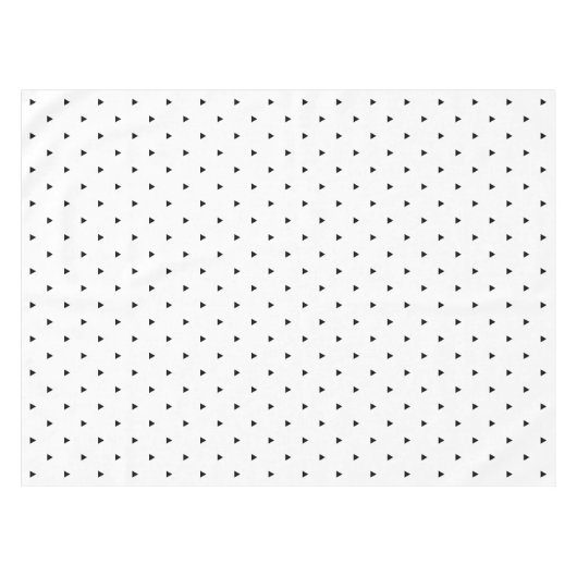 エレガント白黒幾何学模様 |三角形 テーブルクロス (正面(横))