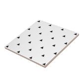 エレガント白黒幾何学 |三角形 タイル (側面)