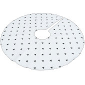 エレガント白黒幾何学 |三角形 ブラッシュドポリエステルツリースカート (アングル)