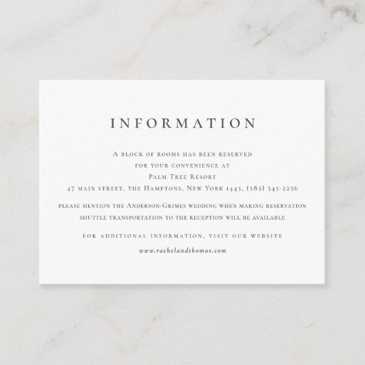 エレガント白黒情結婚報 エンクロージャーカード (正面)