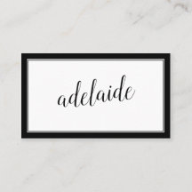 エレガント白黒手書きの署名