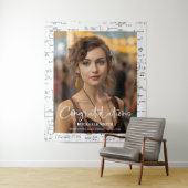 エレガント白黒数学の写真卒業 タペストリー (インサイチュ)