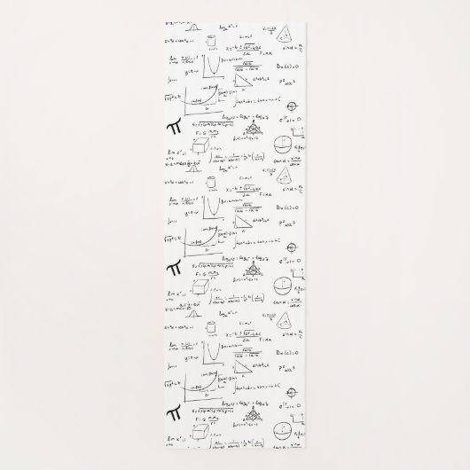 エレガント白黒数式 ヨガマット (裏面)