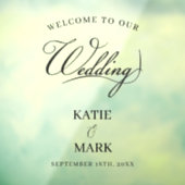 エレガント白黒書結婚のサインデカール ウィンドウサイン (シート3)