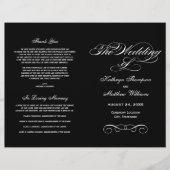 エレガント白黒書道結婚式 プログラム (正面)