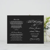 エレガント白黒書道結婚式 プログラム (スタンド正面)