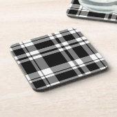 エレガント白黒格子模様 コースター (左側)