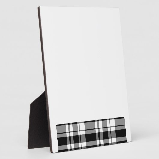エレガント白黒格子模様 フォトプラーク (側面)