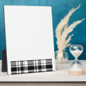 エレガント白黒格子模様 フォトプラーク (側面)