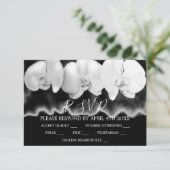 エレガント白黒水カラーランRSVP 出欠カード (スタンド正面)