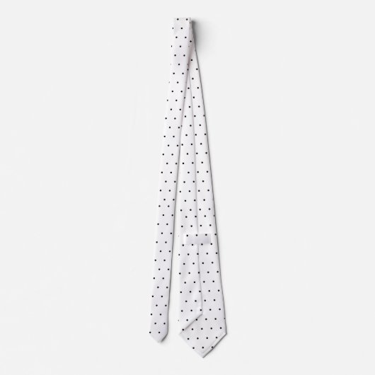 エレガント白黒水玉模様 ネクタイ (裏面)