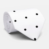 エレガント白黒水玉模様 ネクタイ (ロール)