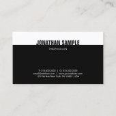 エレガント白黒洗練されたモダンテンプレート 名刺 (正面)