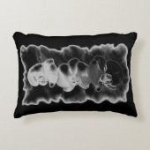 エレガント白黒熱帯蘭フローラ アクセントクッション (正面)