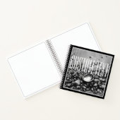 エレガント白黒石殻ビーチ自然写真 ノートブック (内部)