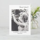 エレガント白黒結婚の写真ありがとう (スタンド正面)