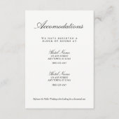 エレガント白黒結婚アコモデーションカード エンクロージャーカード (正面)