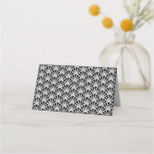 エレガント白黒結婚アールデコイベント プレイスカード (裏面)