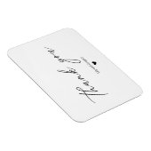 エレガント白黒結婚ハートサンキューカード マグネット (右側)