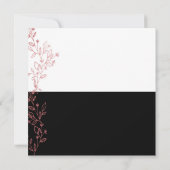 エレガント白黒結婚ピンク 招待状 (裏面)