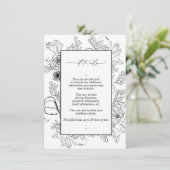 エレガント白黒結婚フローラ詳細 エンクロージャーカード (スタンド正面)