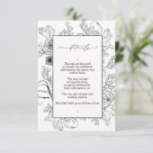 エレガント白黒結婚フローラ詳細 エンクロージャーカード (スタンド正面)