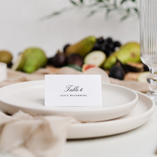 エレガント白黒結婚座席表 テーブルナンバー