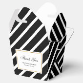 エレガント白黒結婚金ゴールドありがとう フェイバーボックス (オープン)