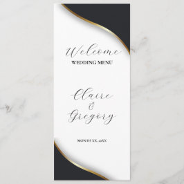 エレガント白黒結婚金ゴールド メニュー