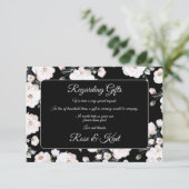 エレガント白黒花結婚柄 エンクロージャーカード (スタンド正面)