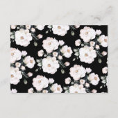 エレガント白黒花結婚柄 エンクロージャーカード (裏面)